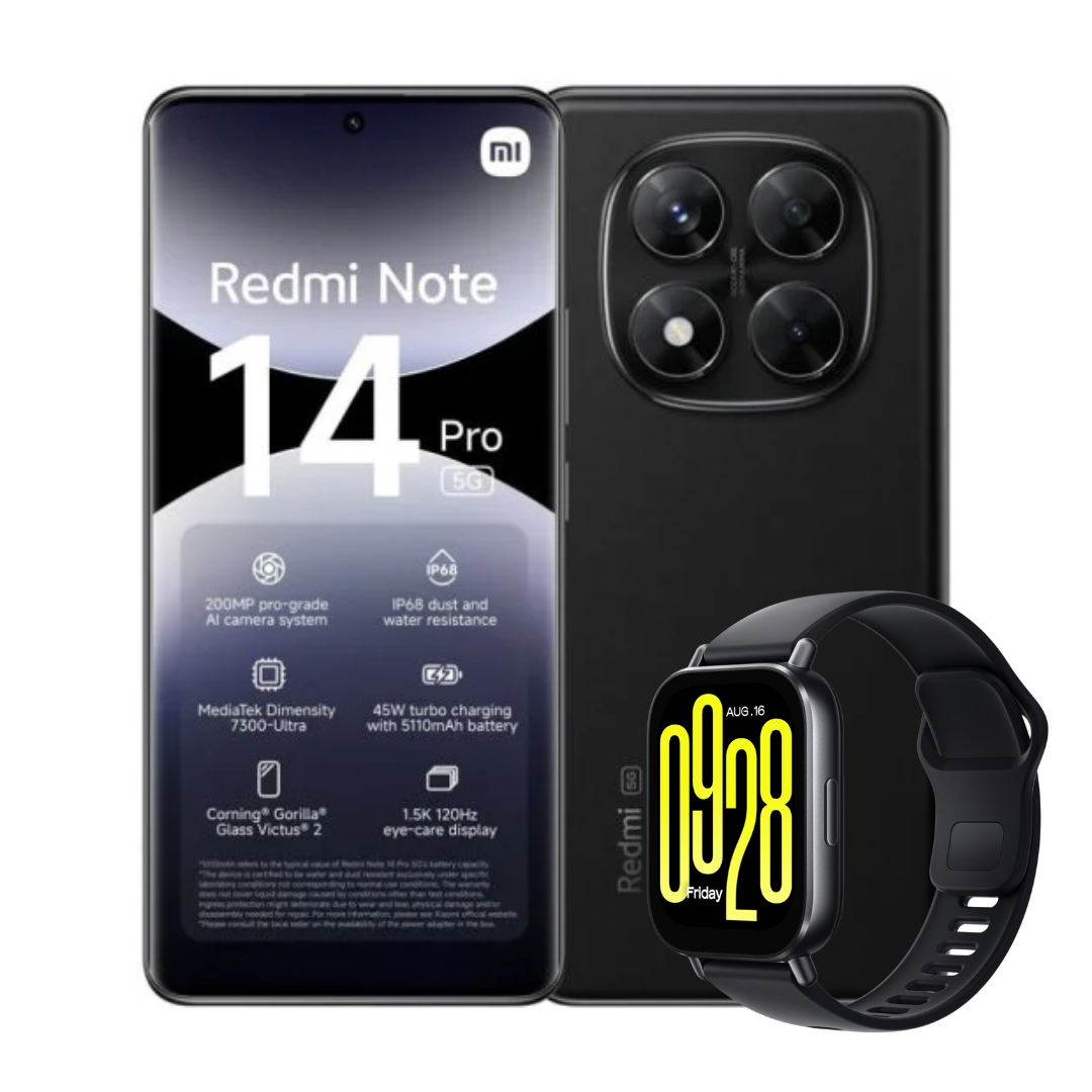 Xiaomi Redmi Note 14 Pro 5G 256 GB | 8 GB + Xiaomi Smart Watch 5 Active Negro