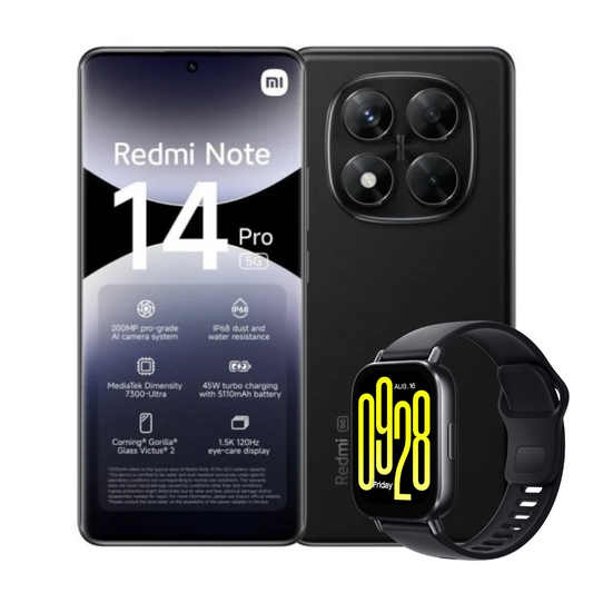 Xiaomi Redmi Note 14 Pro 5G 256 GB | 8 GB + Xiaomi Smart Watch 5 Active Negro