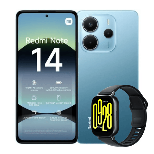 Xiaomi Redmi Note 14 128GB | 6GB RAM + Xiaomi Smart Watch 5 Active Azul Oceano